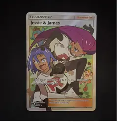 Pokemon Company Jessie & James Hidden Fates Ultra Rare Full Art Holo 68/68 - Image 1
