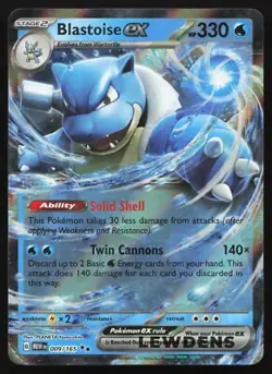 Blastoise ex 009/165 Double Rare 151 Pokemon Near Mint - Image 1