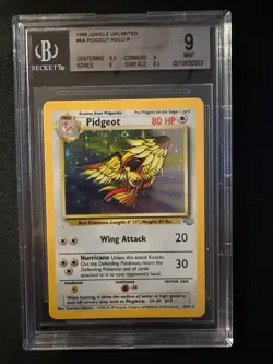 Pokemon TCG Pidgeot Jungle 8/64 Holo Unlimited BGS Grade 9 MINT - Image 1
