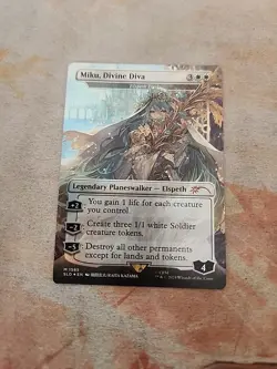 Miku, Divine Diva-Elspeth Tirel Rainbow Foil Secret Lair MTG NM - Image 1