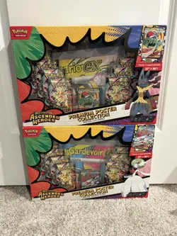 Pokemon Ascended Heroes Premium Poster Collection Lucario & Gardevoir SET SEALED - Image 1