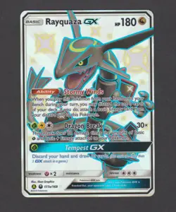 Pokemon Rayquaza GX 177A/168 Promo Holo Full Art Alternate Art Card - Image 1