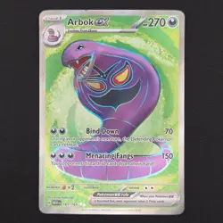 Pokemon TCG Card Arbok ex 185/165 S&V 151 Ultra Rare Full Art - NM - Image 1