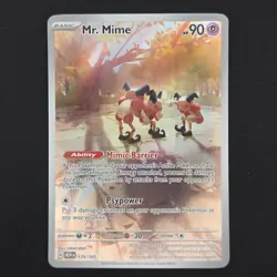 Pokemon TCG Card Mr Mime 179/165 S&V 151 Illustration Rare *English* - NM - Image 1