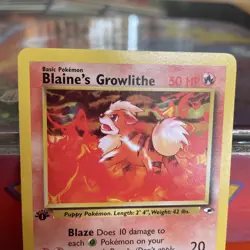 Pokemon TCG Blaine's Growlithe 62/132 1st Edition Gym Heroes CommonWOTC Vintage - Image 4