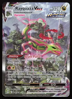 2021 Pokemon Evolving Skies Rayquaza VMAX Alt Art 218/203 - Image 1