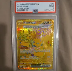 2025 POKEMON PRE EN-PRISMATIC EVOLUTIONS HYPER RARE #179 PIKACHU EX PSA 9 - Image 2