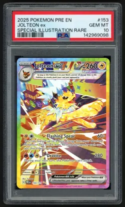 Pokemon TCG Jolteon EX SAR 153/131 Prismatic Evolutions GEM MINT PSA 10 - Image 1