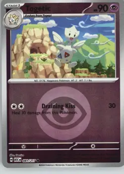 Togetic (Energy Symbol Pattern) 081/217 Common Ascended Heroes Pokemon Near Mint - Image 1