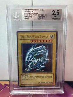 2002 YuGiOh Starter Deck Kaiba Blue Eyes White Dragon 1st Edition ENG - BGS 2.5 - Image 1