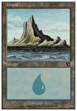 Island 335 6th Edition Light Play MTG Magic DNA GAMES - Image 1