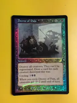 Decree of Pain. Sorcery. MTG Card. Scourge. Old Border FOIL. - Image 1