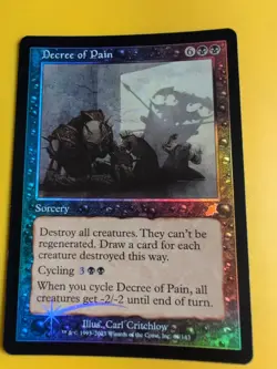 Decree of Pain. Sorcery. MTG Card. Scourge. Old Border FOIL. - Image 4