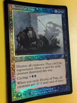 Decree of Pain. Sorcery. MTG Card. Scourge. Old Border FOIL. - Image 5