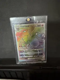 Pokemon TCG Charizard VSTAR Rainbow Secret Rare Card Brilliant Stars 174/172 - Image 1