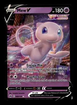 Mew V 060/159 Crown Zenith Holofoil Ultra Rare Pokemon TCG - Image 1