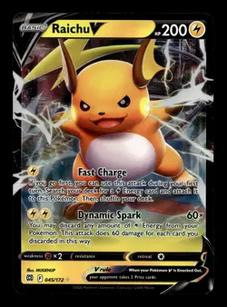 Raichu V 045/172 SWSH09: Brilliant Stars Holofoil Ultra Rare Pokemon TCG - Image 1