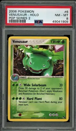 PSA 8 NM-MT 2006 Pokemon Venusaur - Holo - Pop Series 2 #6 - Image 1