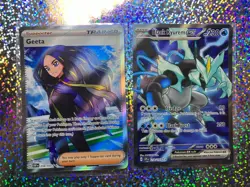 Pokemon TCG Full Art: Surging Sparks 218/191 Black Kyurem ex; 218/197 Geeta - Image 1