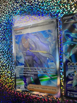 Pokemon TCG Full Art: Surging Sparks 218/191 Black Kyurem ex; 218/197 Geeta - Image 5