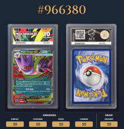 Mega Gengar Ex 056/094 ACE Gem Mint 10 Perfect Subgrades!🔥 -Pokemon TCG - Image 3