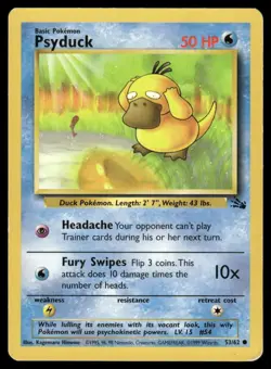 PSYDUCK 53/62 COMMON FOSSIL POKEMON MP - Image 2