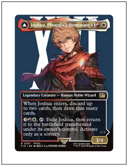1x Joshua, Phoenix's Dominant, Borderless Art, Final Fantasy, MTG NM - Image 1