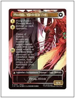 1x Joshua, Phoenix's Dominant, Borderless Art, Final Fantasy, MTG NM - Image 2