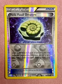Helix Fossil Omanyte | 102/124 | Fates Collide | Pokemon | Reverse Holo | LP - Image 1