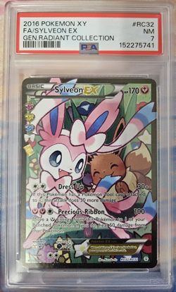Sylveon EX RC32/RC32 PSA 7 2016 Pokemon Generations Radiant Full Art Holo - Image 1