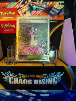 Pokemon TCG Prism Tower 111/086 Me04: Chaos Rising Holo Ultra Rare Trainer - Image 1