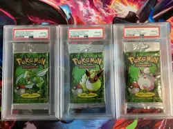 PSA 10 GEM MINT 1999 Pokemon Jungle Booster Pack Lot (3) - Image 1