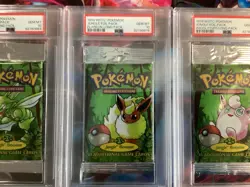 PSA 10 GEM MINT 1999 Pokemon Jungle Booster Pack Lot (3) - Image 3