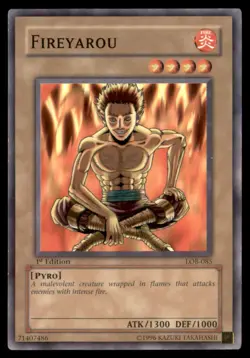 Yu Gi Oh! Fireyarou LOB 085 LOB 1st Edition Regular - Image 1