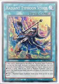 Radiant Typhoon Vision RA05-EN075 Secret Rare 1st Ed - Image 1