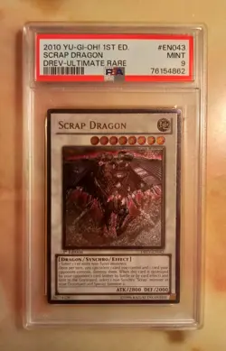 Yu-Gi-Oh 2010 Scrap Dragon PSA 9 MINT DREV-EN043 1st Edition Ultimate Rare! - Image 1