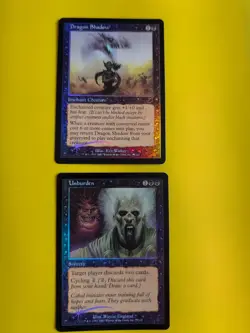 Dragon Shadow & Unburden. MTG 2 Card. Scourge. Old Border FOIL. - Image 1