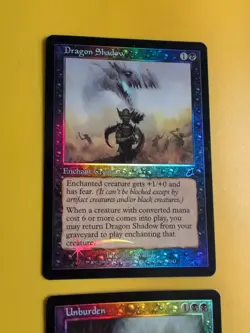 Dragon Shadow & Unburden. MTG 2 Card. Scourge. Old Border FOIL. - Image 4