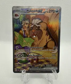 Pokemon TCG Arven's Mabosstiff EX #235/182 Sv10: Destined Rivals SAR Full Art NM - Image 1