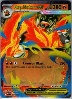 Mega Emboar ex - 035 ME: Mega Evolution Promo - Pokemon Card - NM - Image 1