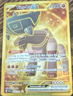 The Pokemon Company Ting-Lu EX 275/193 Sv02 Paldea Evolved Gold Full Art Holo - Image 1
