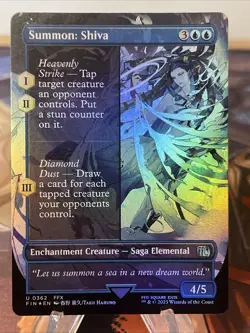 Summon: Shiva - Foil - Borderless - Final Fantasy - Near Mint - Image 1