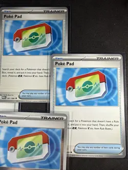 3x Poke Pad 081/088 - NM Perfect Order Pokemon Playset Plus 1 Reverse Holo - Image 3