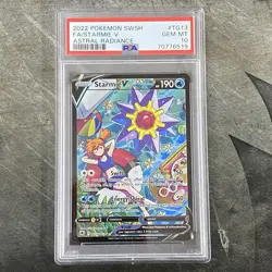 2022 POKEMON SWORD & SHIELD ASTRAL RADIANCE #TG13 FULL ART/STARMIE V PSA 10 - Image 1