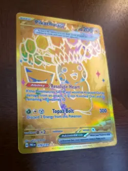 Pokemon TCG Prismatic Evolutions Pikachu EX Gold Hyper Rare 179/131 NM CARD - Image 2