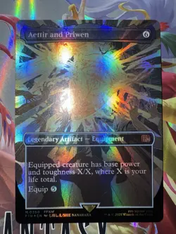 *FOIL* Aettir and Priwen (Borderless) ALT-ART Final Fantasy MTG 0350 - Image 1