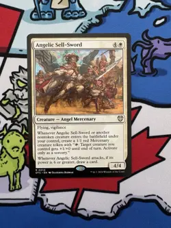 Angelic Sell-Sword x1 Mtg Outlaws of Thunder Junction Commander - Image 1