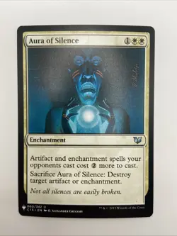 MTG Magic the Gathering Aura of Silence (C15-60/1703) Mystery Booster LP - Image 1
