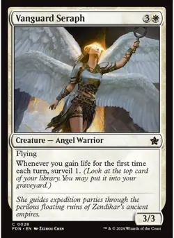 Vanguard Seraph (Foil) 28 MTG NM - Foundations - Image 1