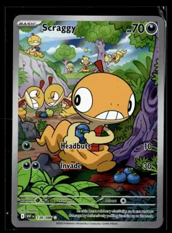 Pokemon TCG SV: White Flare #138/086 Scraggy Illustration Rare - Image 1